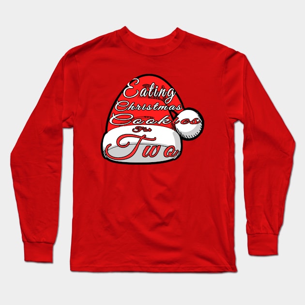 Eating Christmas Cookies for Two Long Sleeve T-Shirt by Flossy